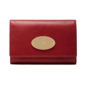 Mulberry red patent leather wallet